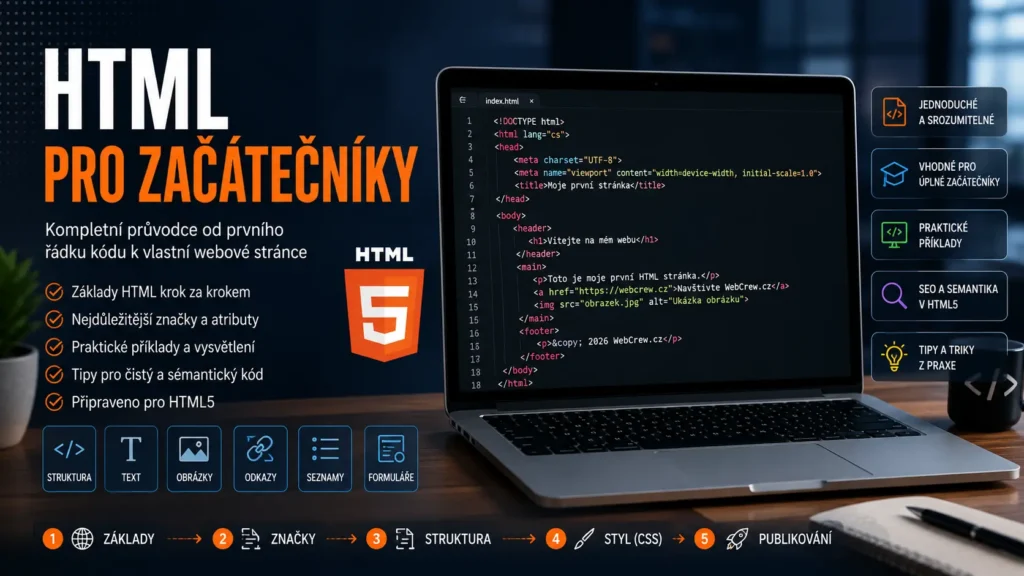 HTML pro začátečníky – tvorba první webové stránky