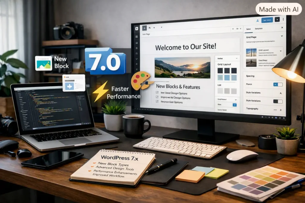 WordPress 7.x a nové funkce pro tvorbu moderních webů