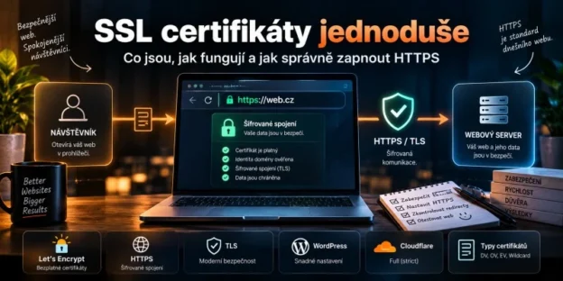 SSL certifikáty jednoduše – HTTPS, TLS, Let's Encrypt a zabezpečení webu